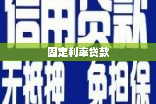 勉县固定利率贷款