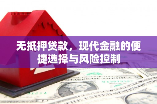 黄平无抵押贷款，现代金融的便捷选择与风险控制