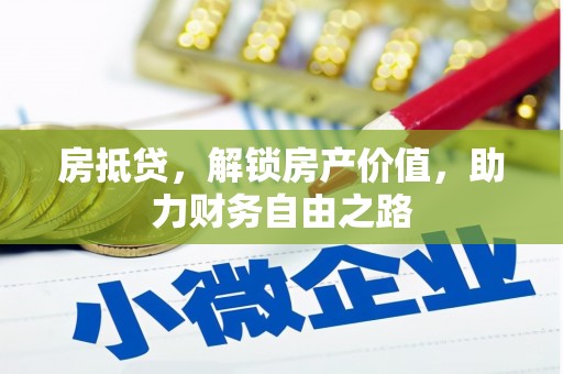 大洼房抵贷，解锁房产价值，助力财务自由之路