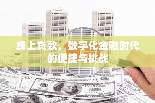 毕节线上贷款，数字化金融时代的便捷与挑战