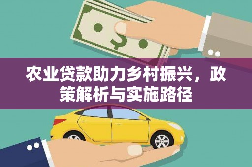 安县农业贷款助力乡村振兴，政策解析与实施路径