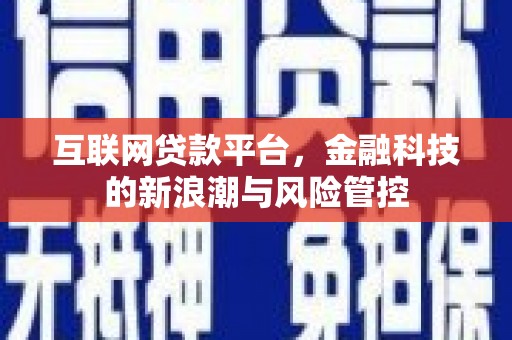 温州互联网贷款平台，金融科技的新浪潮与风险管控