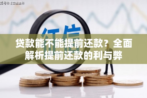 丽水贷款能不能提前还款？全面解析提前还款的利与弊