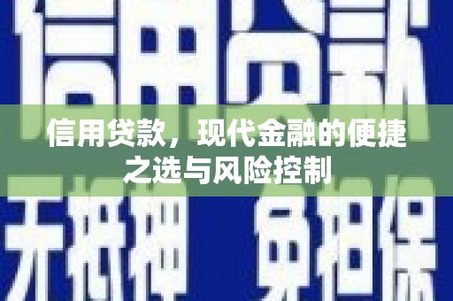 得荣信用贷款，现代金融的便捷之选与风险控制