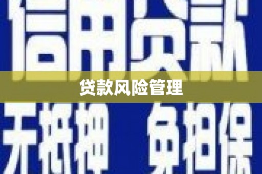 雾峰贷款风险管理