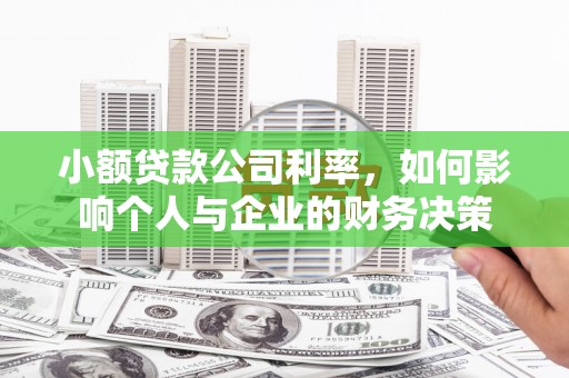 板桥小额贷款公司利率，如何影响个人与企业的财务决策