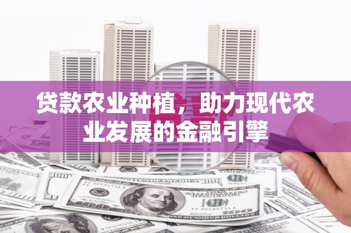 乌马河贷款农业种植，助力现代农业发展的金融引擎
