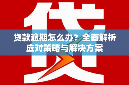 边坝贷款逾期怎么办？全面解析应对策略与解决方案