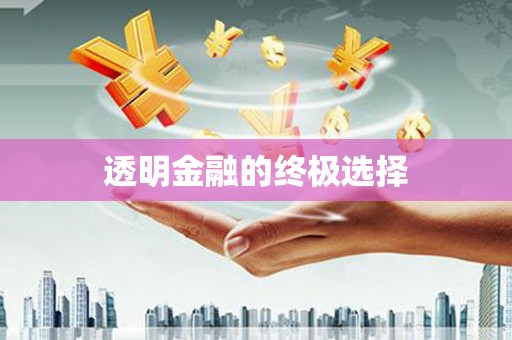 宿松透明金融的终极选择