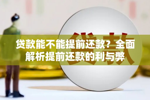 郸城贷款能不能提前还款？全面解析提前还款的利与弊